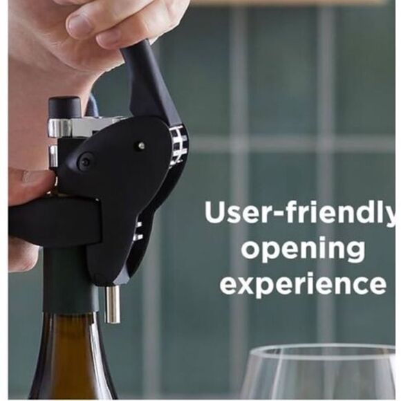 "NEW" Houdini Black 6 Pc Wine Tool Kit Set Corkscrew, Wine & Champagne Sealer OS - Picture 4 of 16